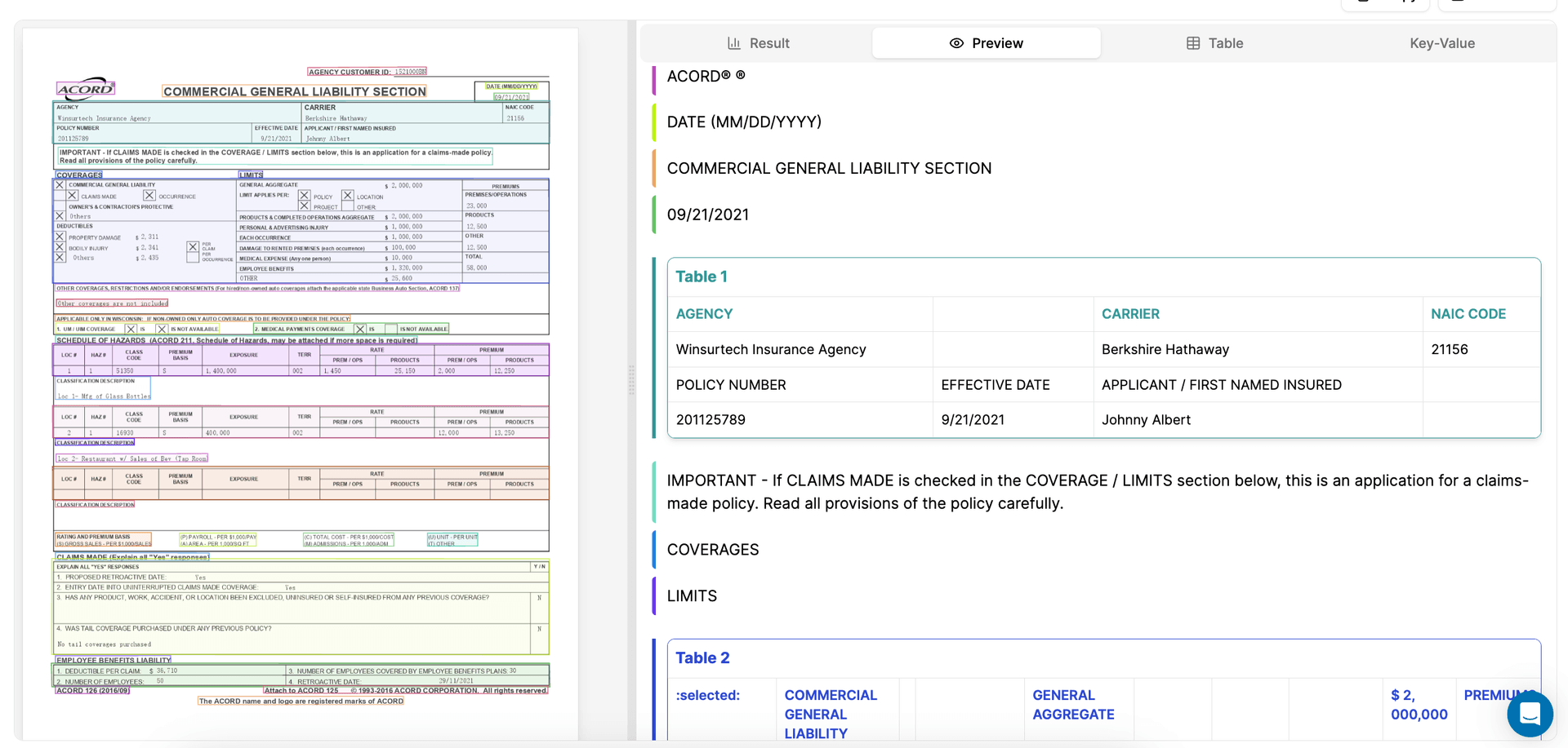 Document Intelligence Preview